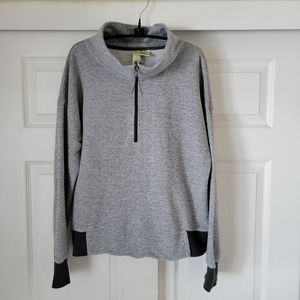 Halcyon Men's Sweater Faux Quarter Zip Up Size L